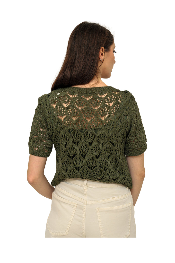 Maglia mezza manica in cordonetto