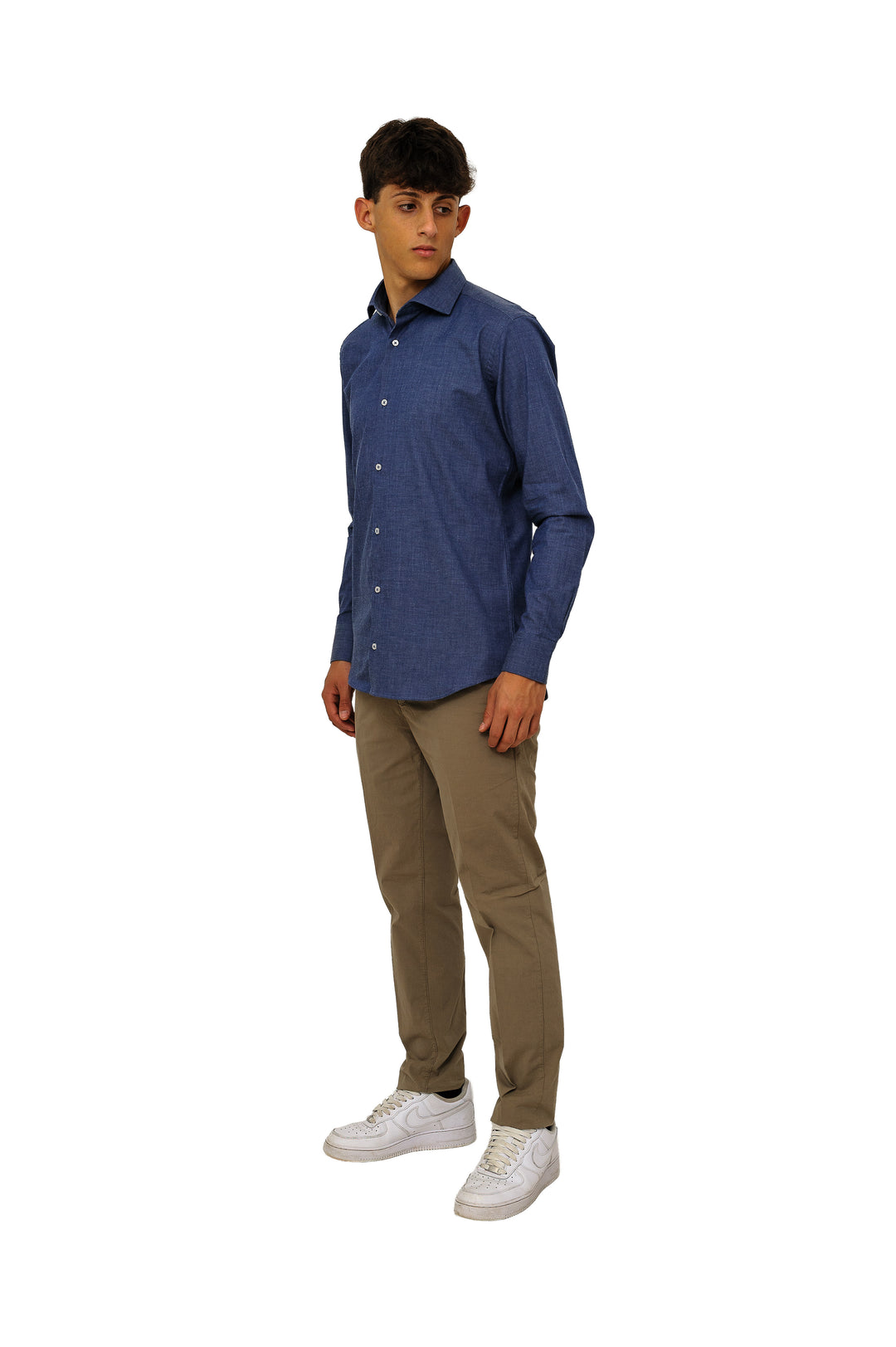 Camicia cotone effetto fiammato