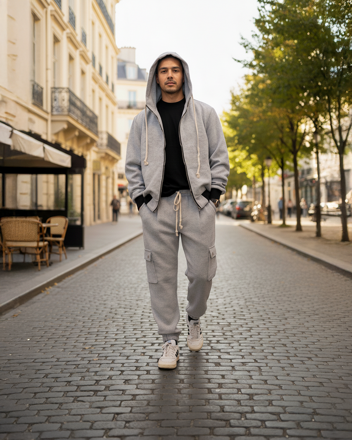 Tuta Cargo Baggy Grigia