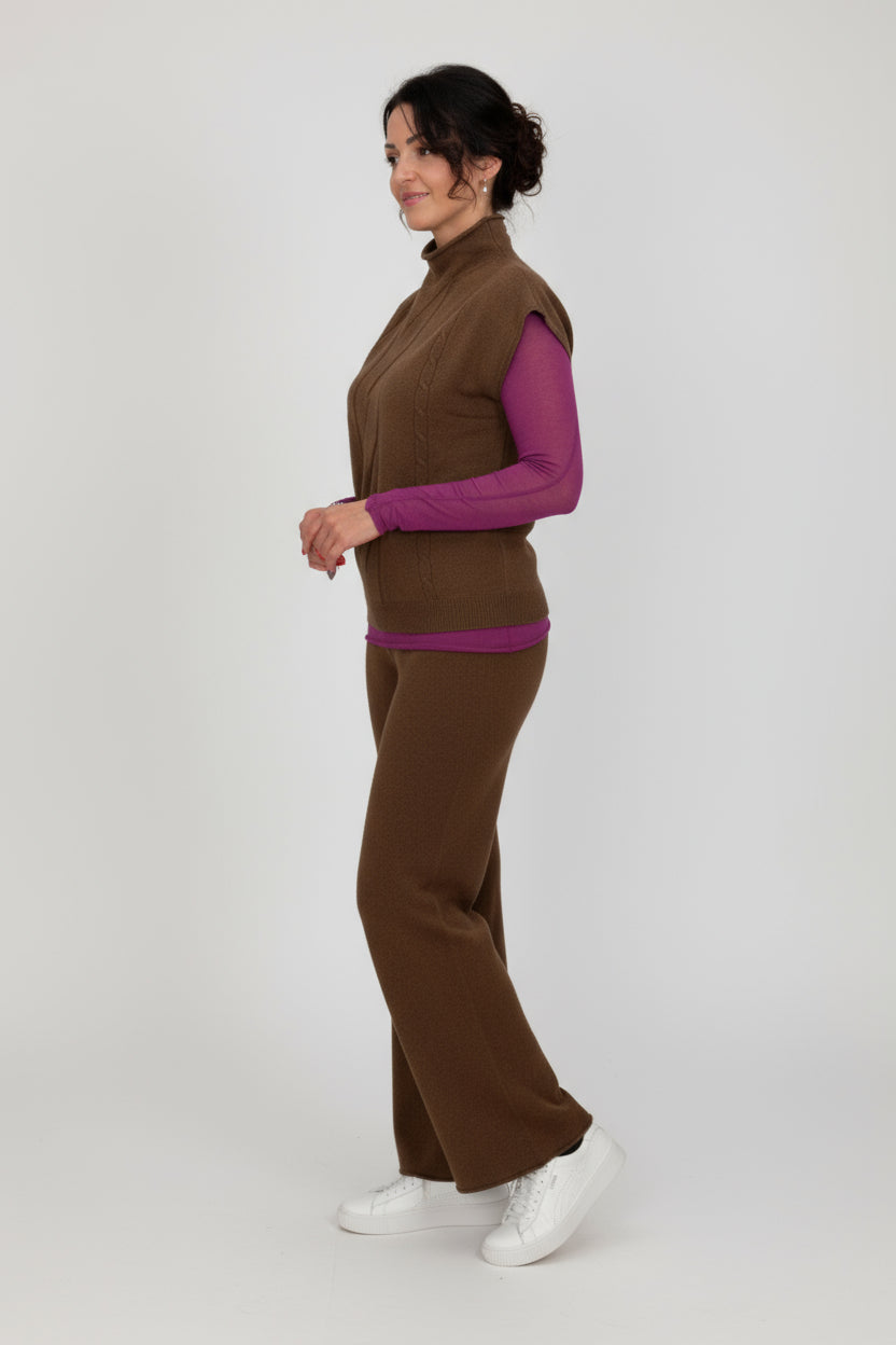 Completo in maglia gilet