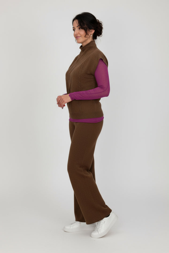 Completo in maglia gilet