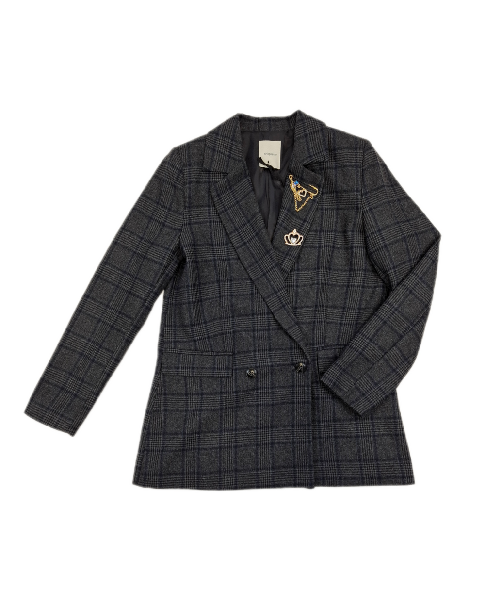 Giacca flanella con spille