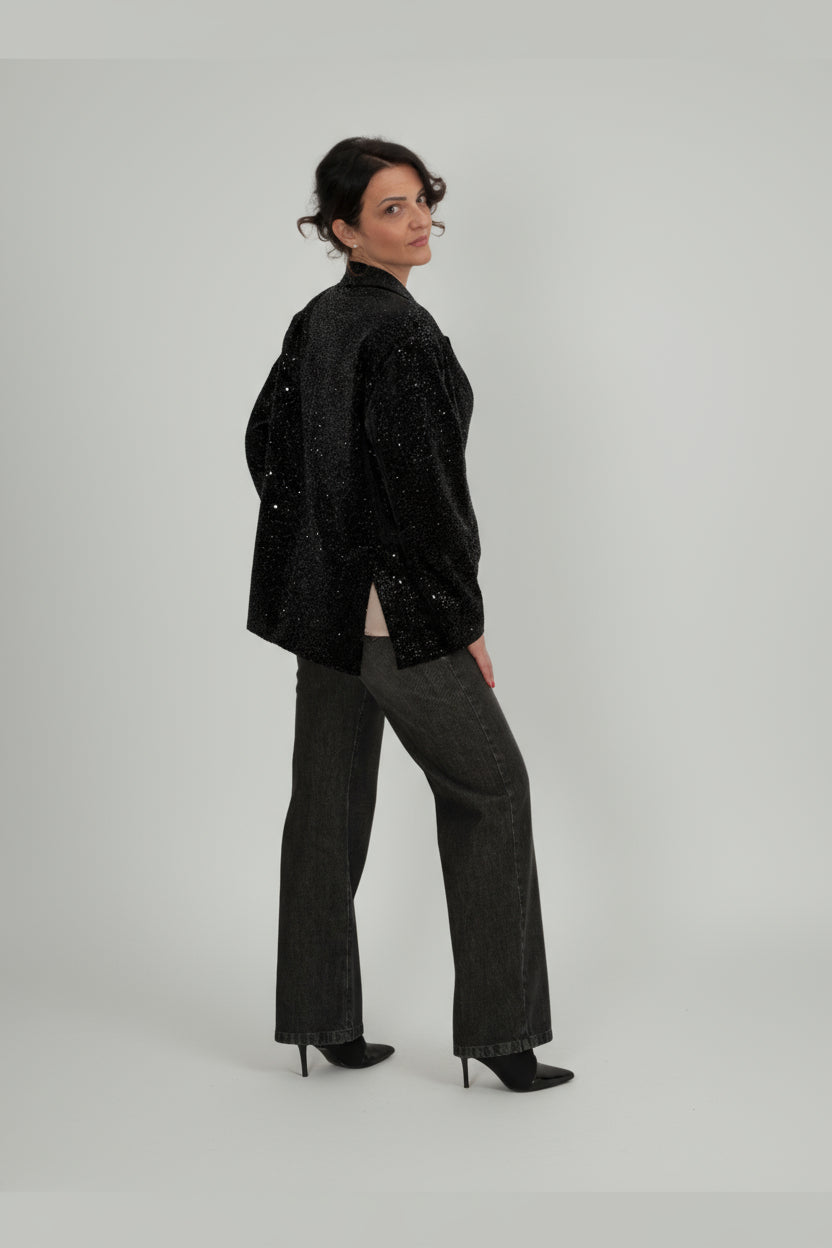 Giacca oversize paillettes