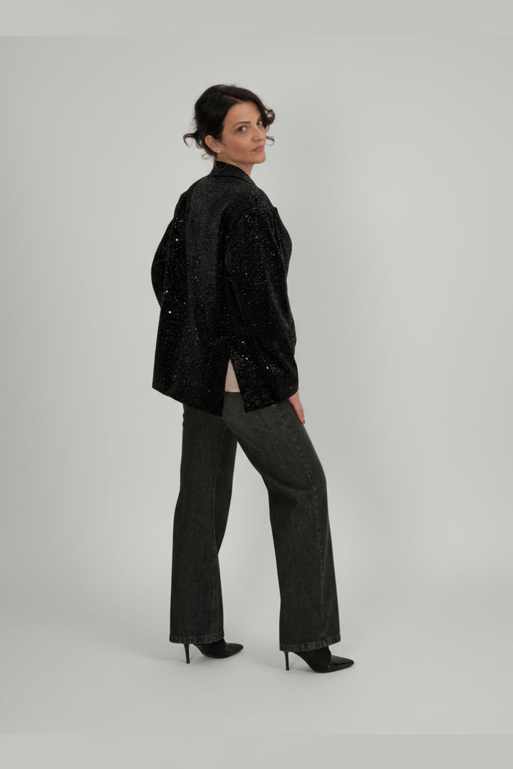 Giacca oversize paillettes