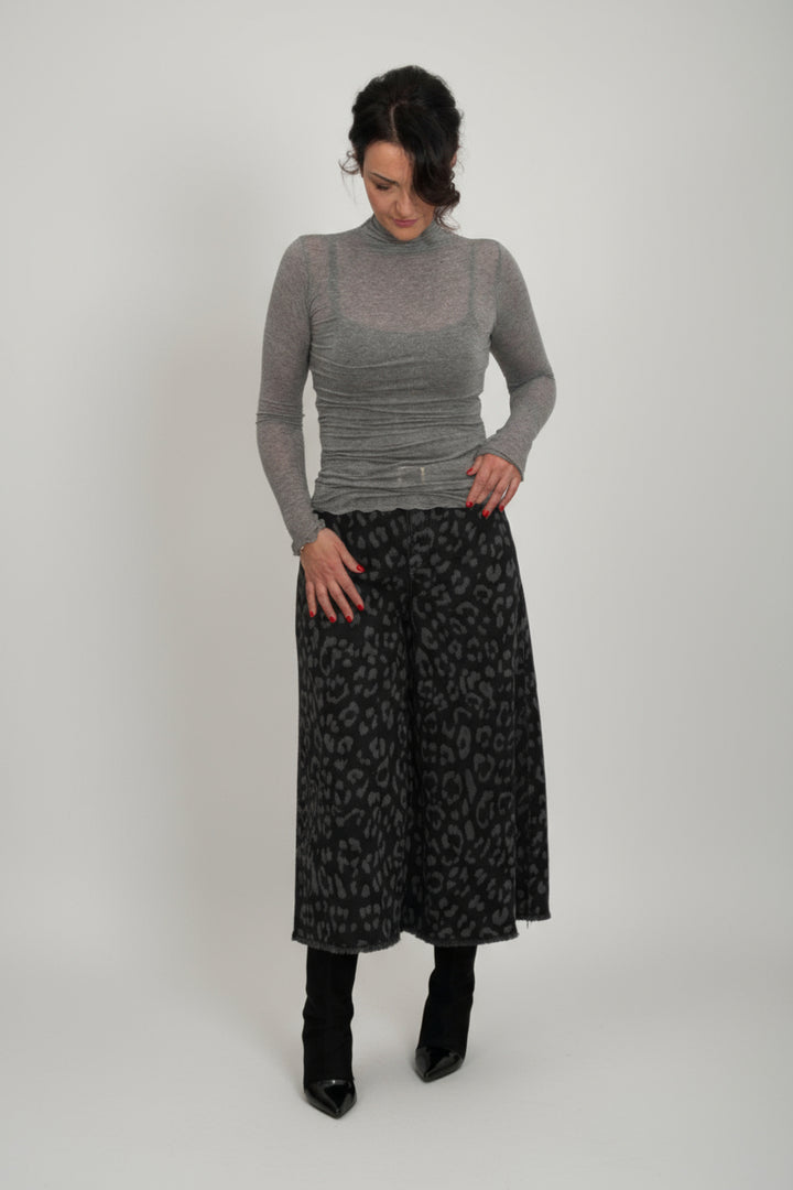 Maglia collo alto misto cashmere