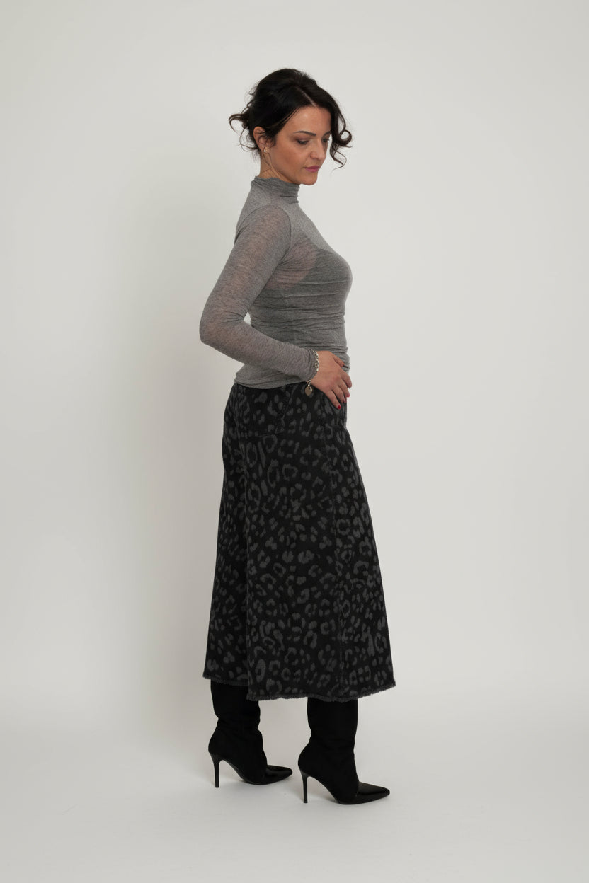 Maglia collo alto misto cashmere