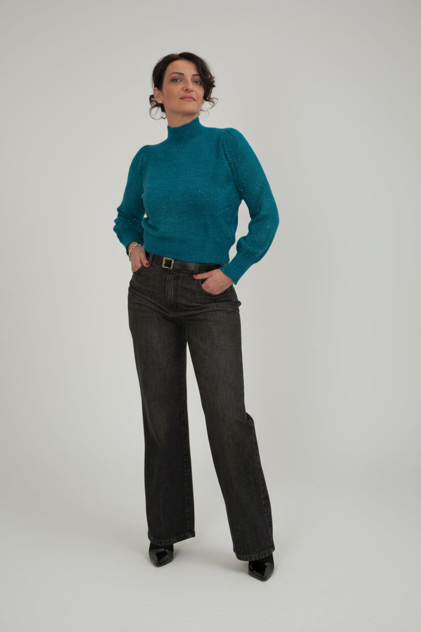 Maglia fluffy con Lurex