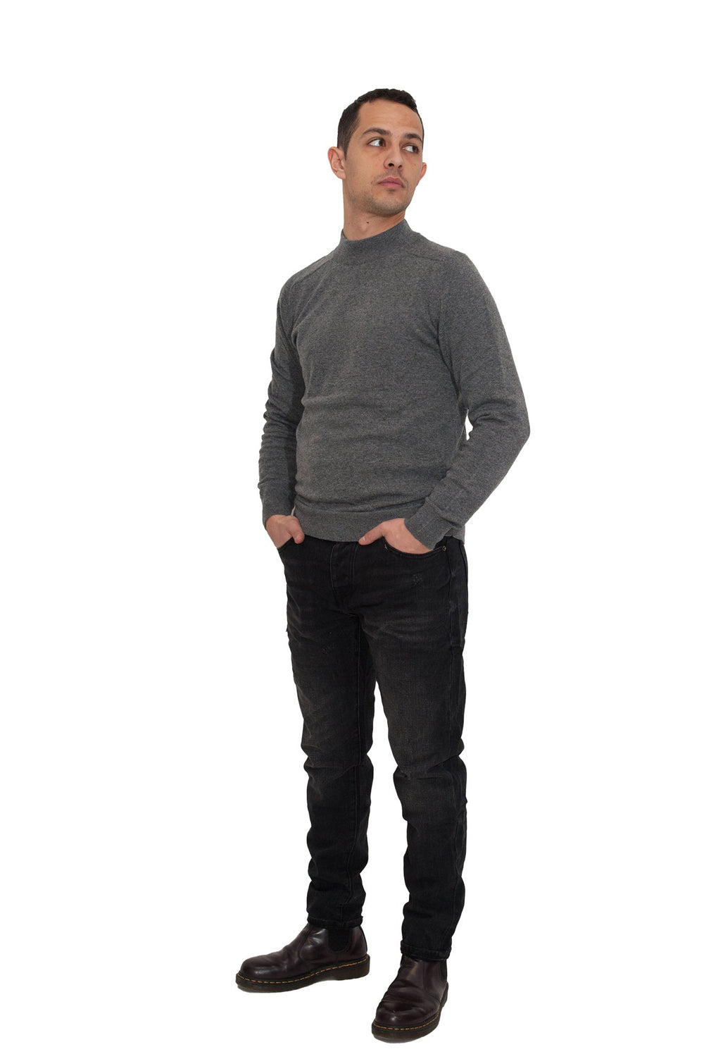 Maglia liscia misto cashmere