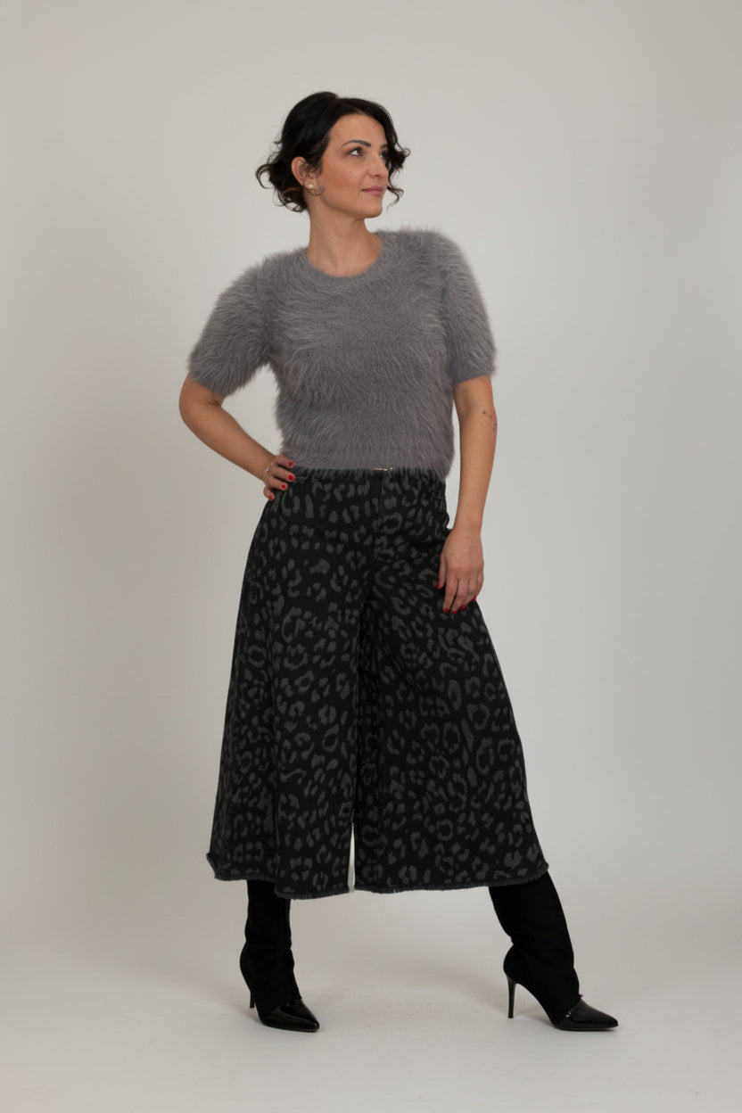 Maglia manica corta fluffy