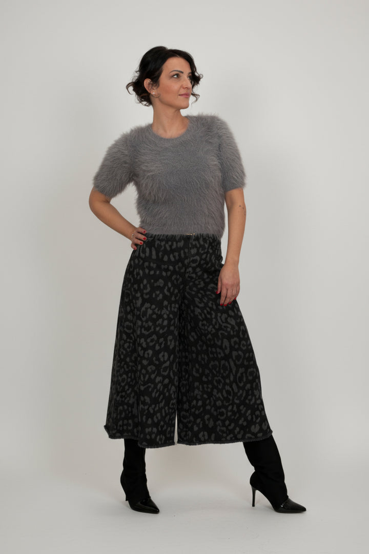 Maglia manica corta fluffy