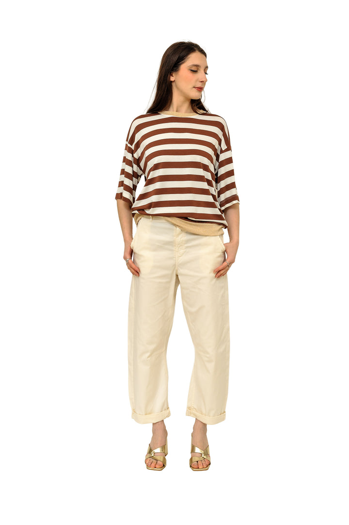 Pantalone balloon fit tasche a filetto