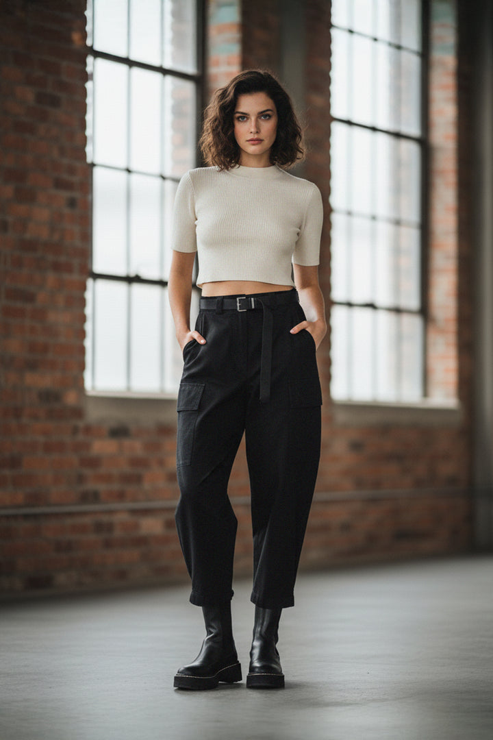 Pantalone Cargo Baggy Nero