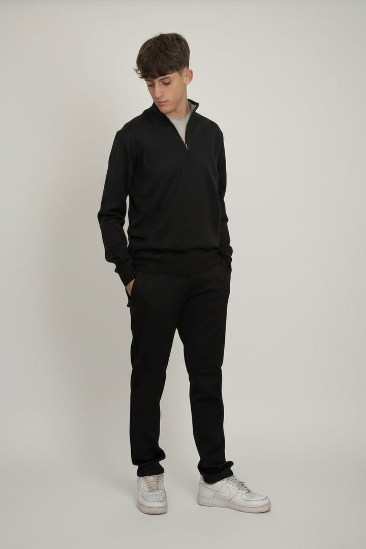 Maglia Lupetto Zip Misto Lana