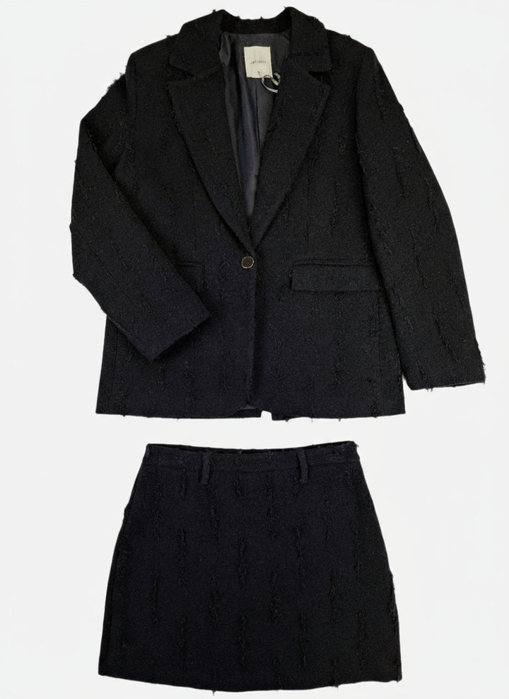 Minigonna Nera Sfrangiata